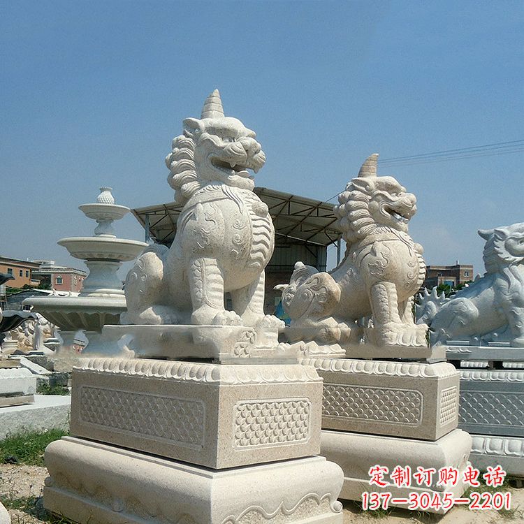 内江獬豸 石雕 独角兽-法院大门神兽雕塑