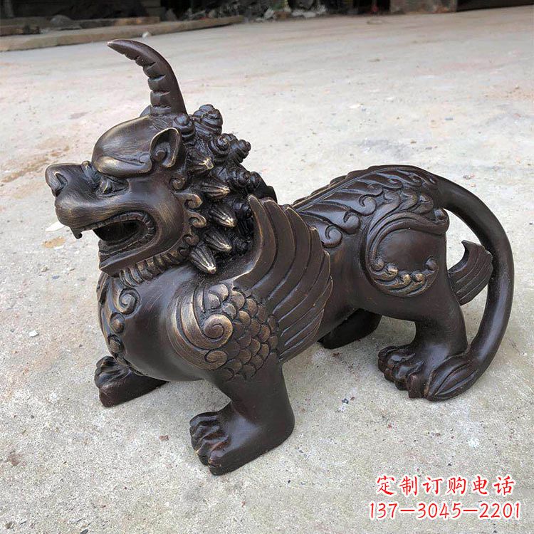 内江獬豸纯铜铸造雕塑