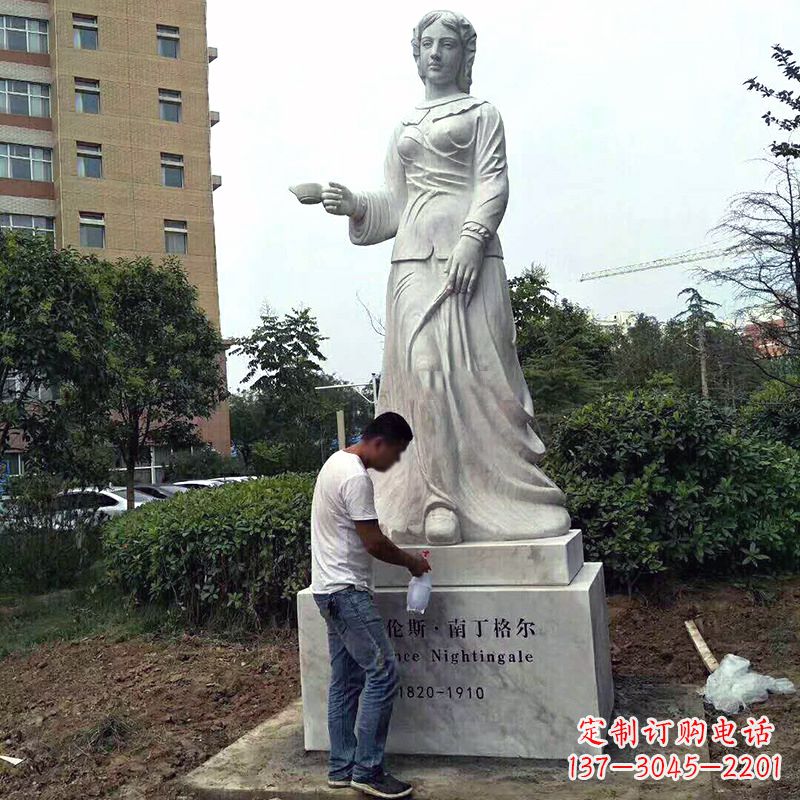 内江医院园林提灯天使南丁格尔石雕塑