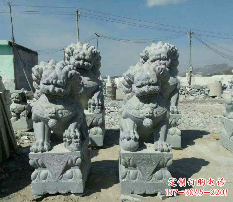 内江园林仿古狮子景观石雕