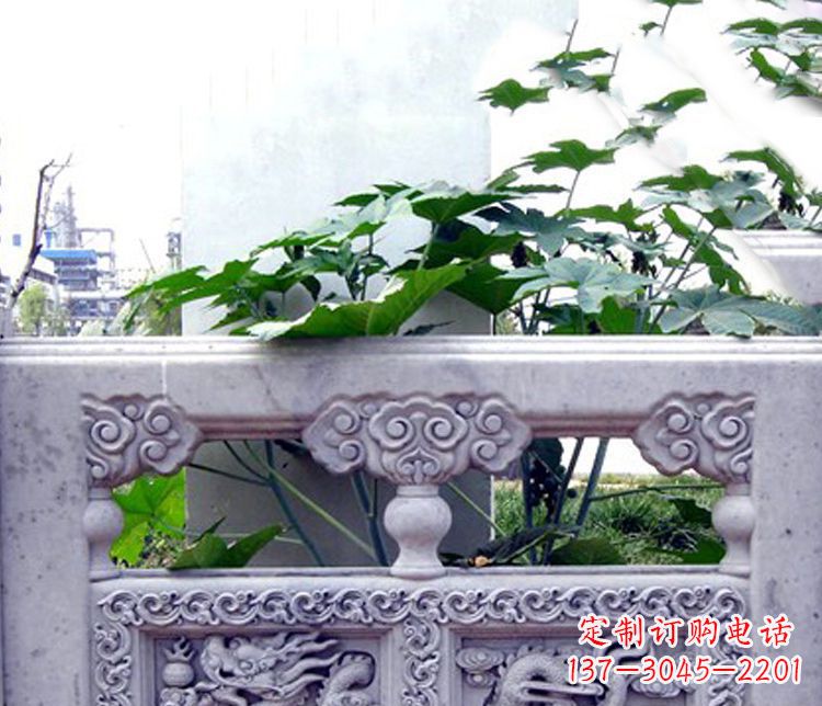 内江园林仿古石栏板景观石雕 (6)