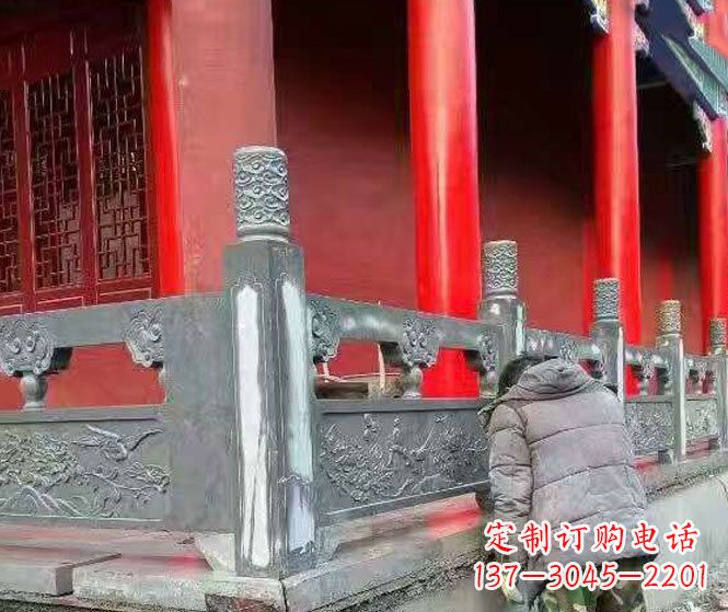 内江园林仿古石栏板景观石雕 (9)