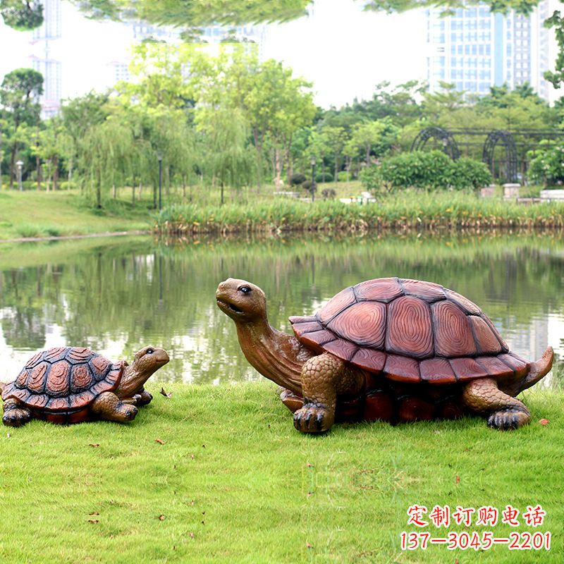 内江园林仿真乌龟玻璃钢池塘湖泊水景雕塑摆件