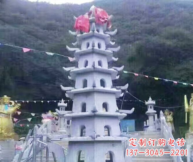 内江园林景观大理石宝塔石雕