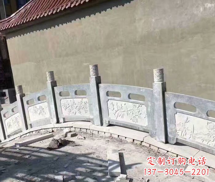 内江园林景观大理石桥栏板石雕 (5)