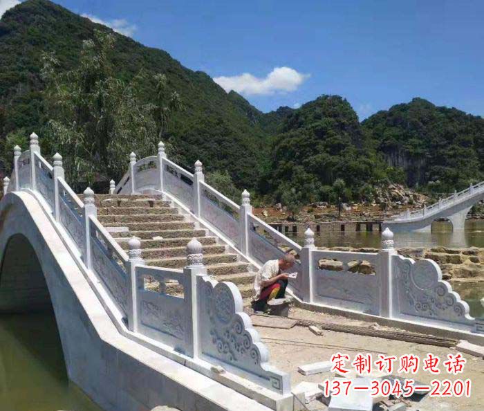 内江园林景观大理石桥栏板石雕_1