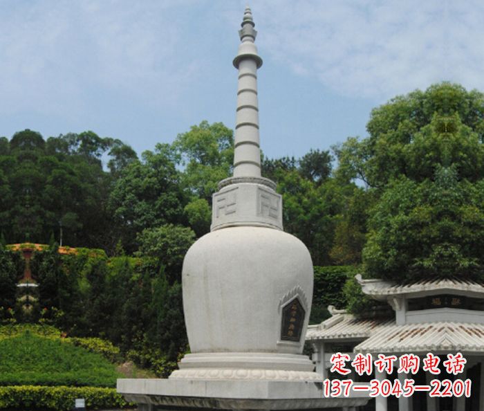 内江园林景观大理石舍利塔石雕
