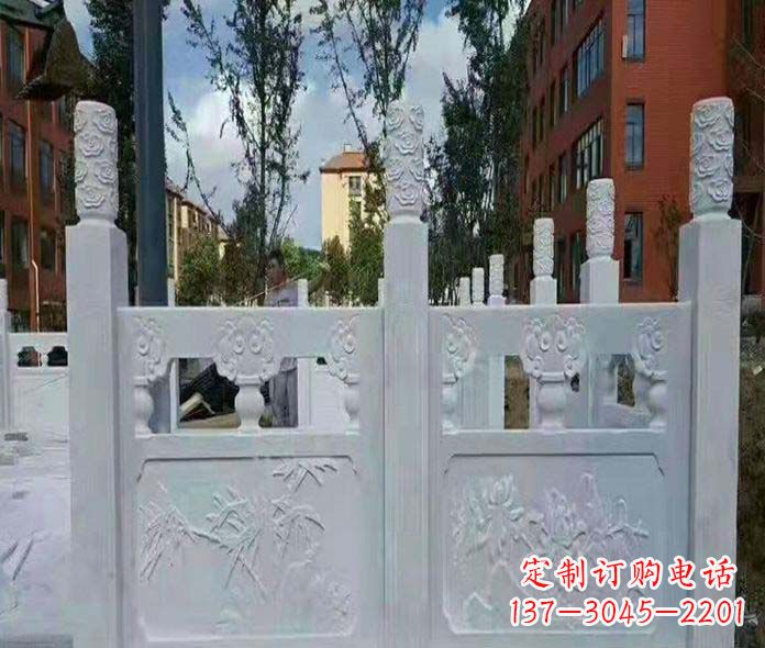 内江园林景观大理石桥栏板石雕_2