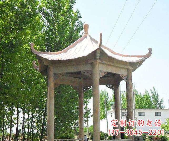 内江园林景观单层石雕凉亭