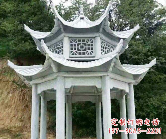 内江园林景观多层凉亭石雕
