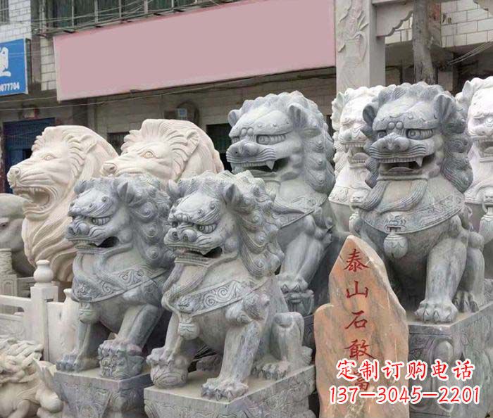 内江园林景观仿古狮子石雕