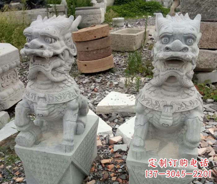 内江园林景观仿古麒麟石雕