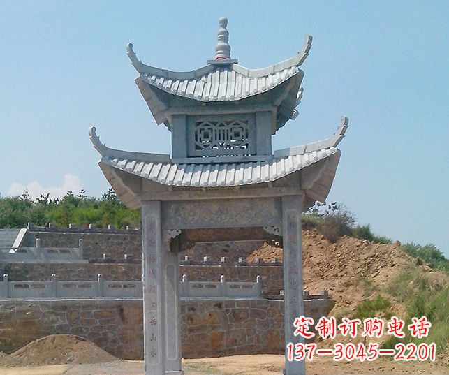 内江园林景观仿古石雕凉亭