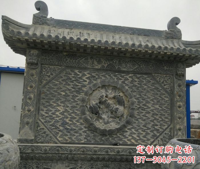 内江园林景观仿古石雕影壁