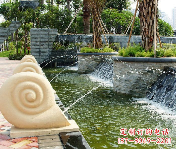 内江园林景观蜗牛喷泉石雕
