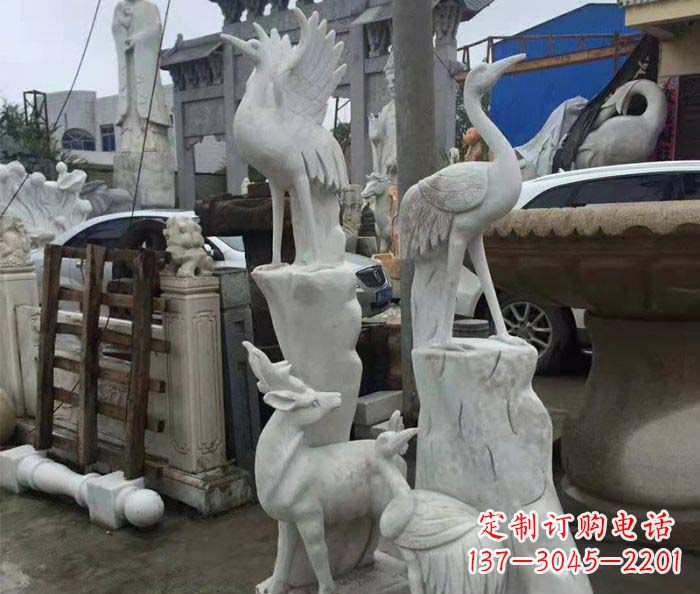 内江园林景观仙鹤石雕