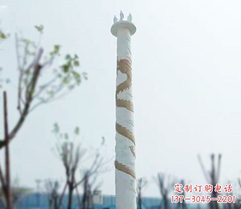 内江园林龙柱景观不锈钢