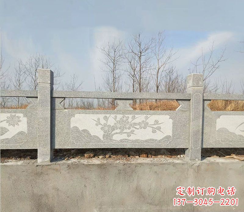 内江园林梅花石浮雕栏板景观石雕
