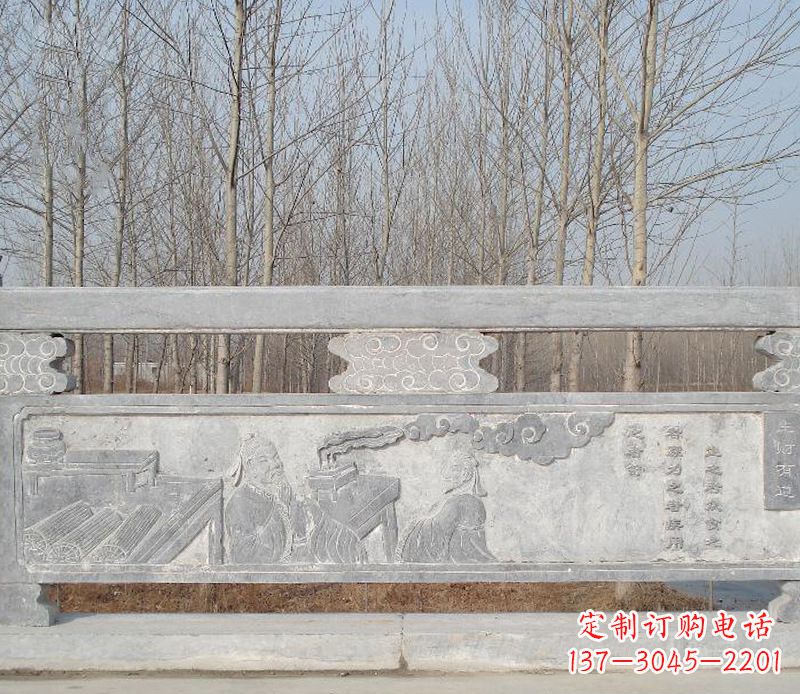 内江园林石浮雕栏板景观石雕 (3)