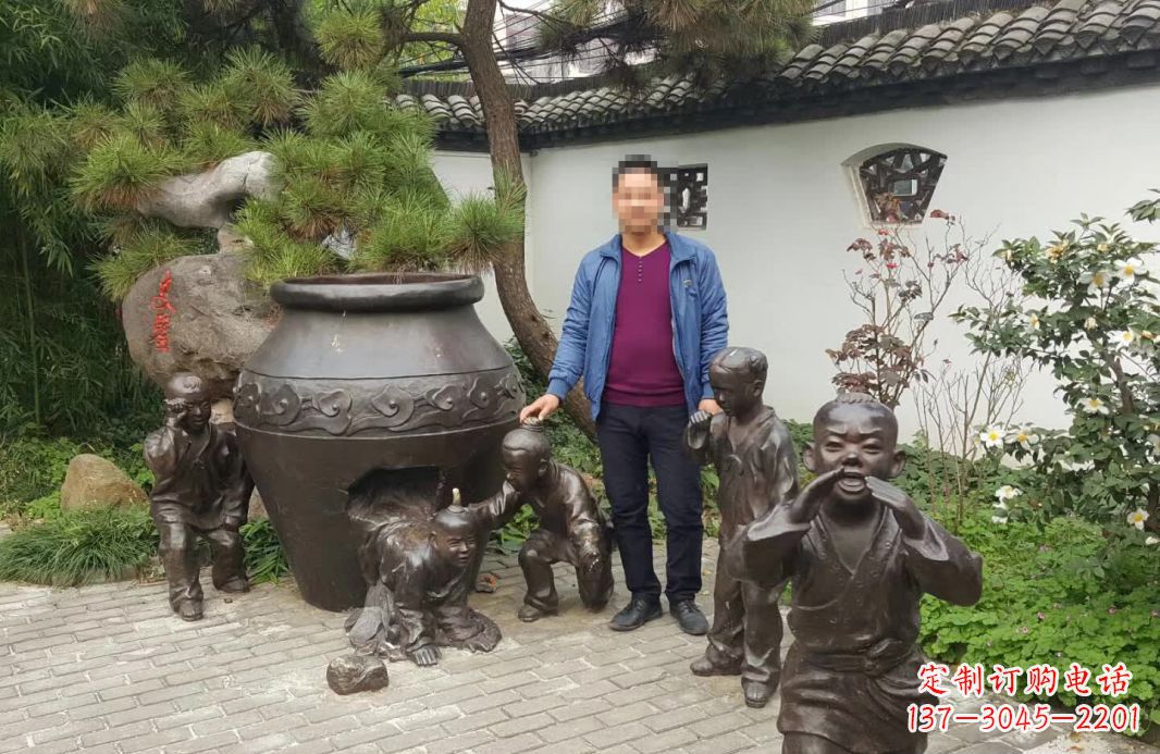 内江园林司马光砸缸铜雕