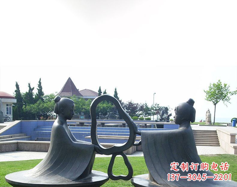 内江园林铸铜孔融让梨雕塑