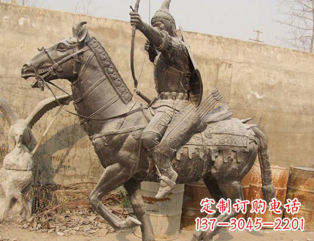 内江战马与射箭的士兵