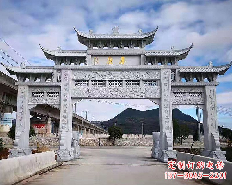 内江张掖石雕牌坊雕刻