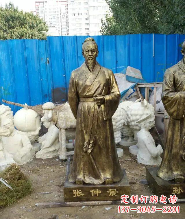 内江张仲景古代医学名人铜雕