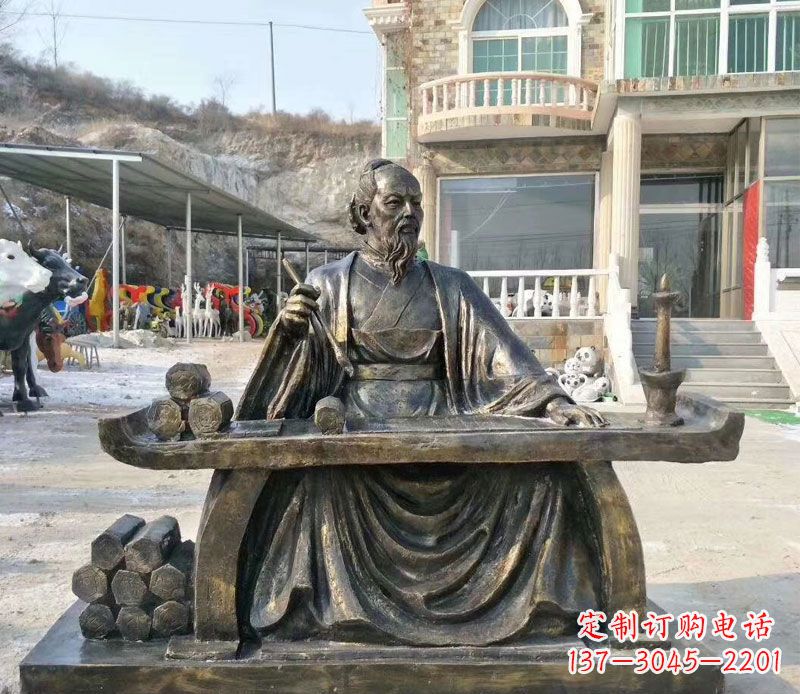 内江张仲景铜公园雕