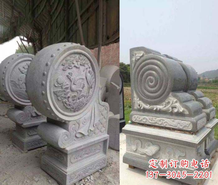 内江招财抱鼓石大理石门墩