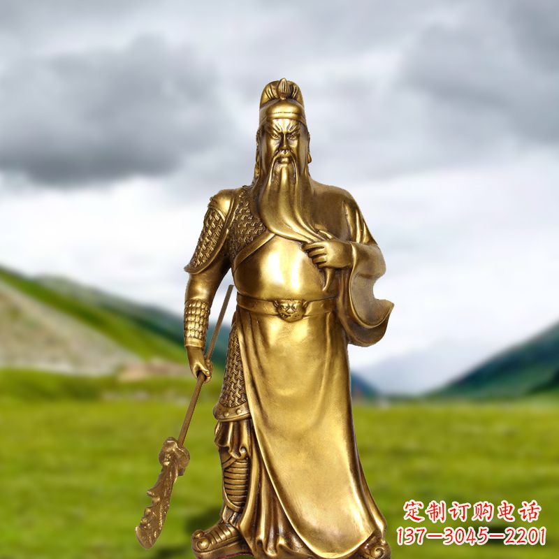 内江招财关公铜雕像