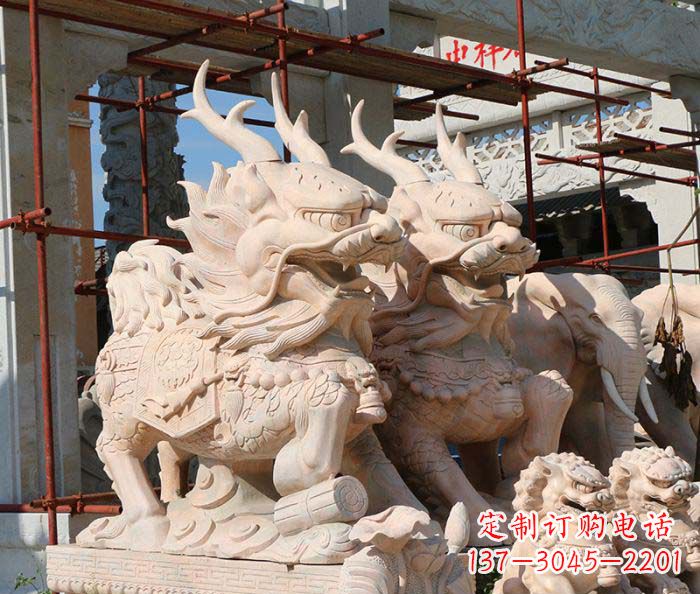 内江招财瑞兽麒麟石雕