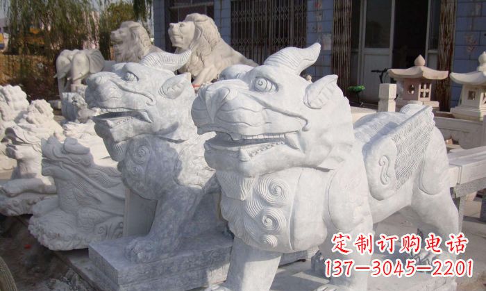内江招财神兽大理石貔貅石雕