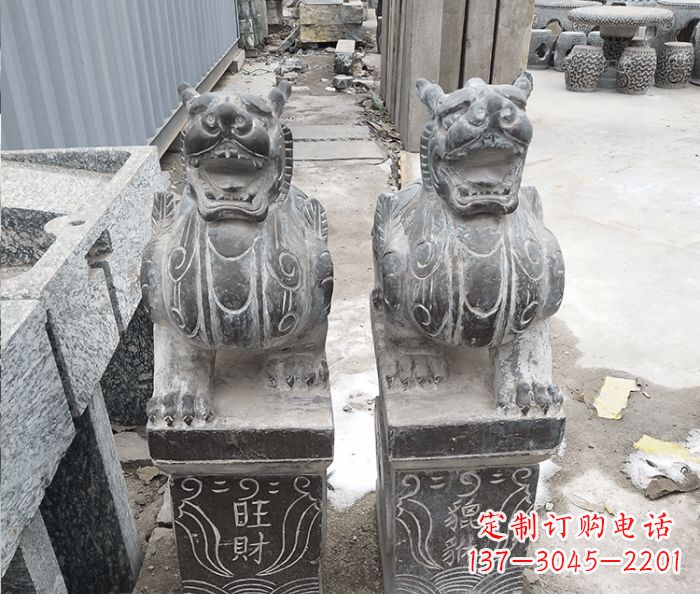 内江招财神兽貔貅石雕 (2)
