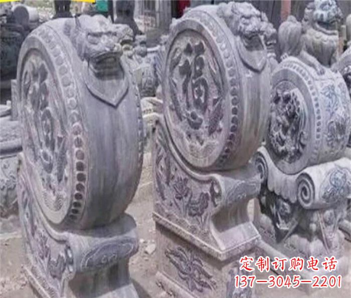 内江招财石门墩仿古抱鼓石