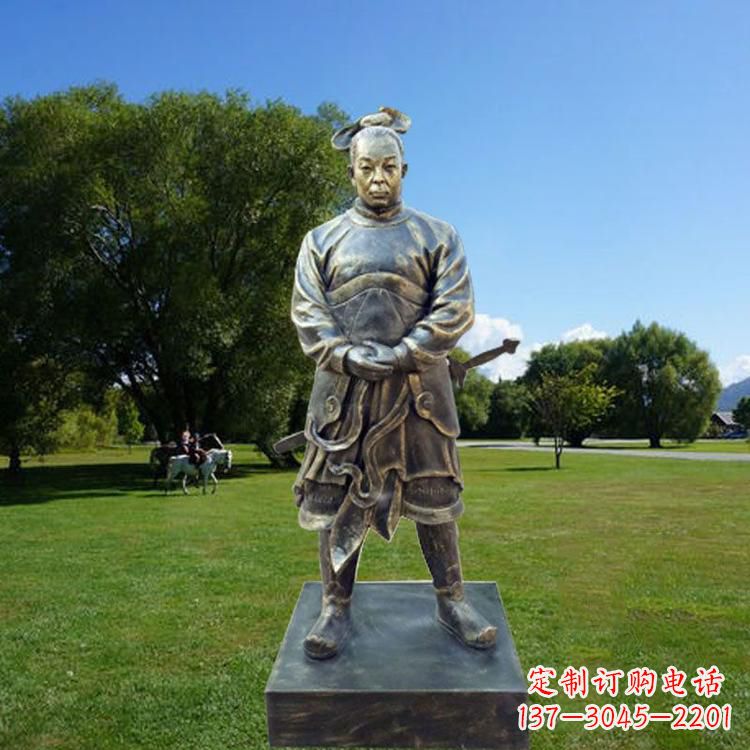内江中国汉初三杰之韩信仿铜雕像