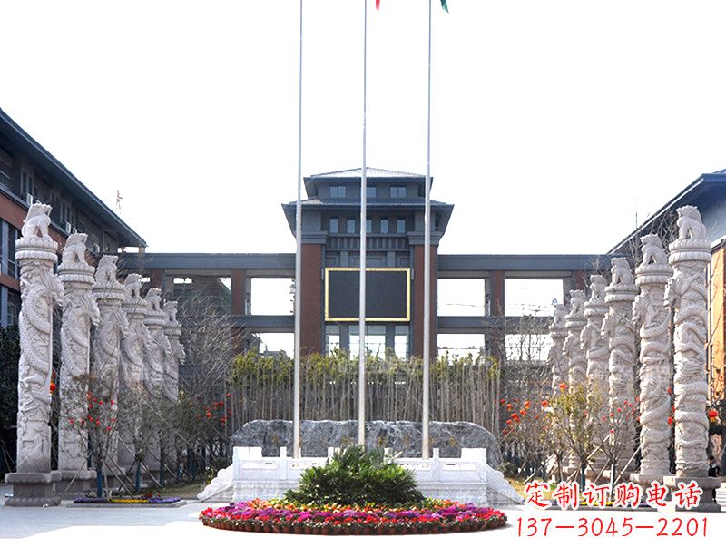 内江中国华表雕塑-校园园林广场景观装饰雕塑