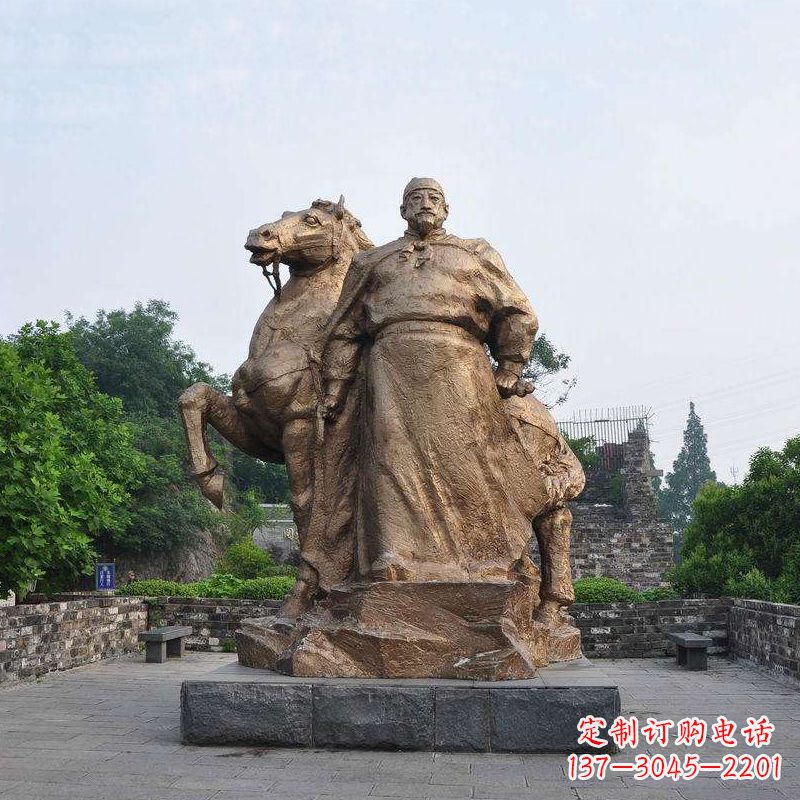 内江中国历史名人明太祖朱元璋铜雕像