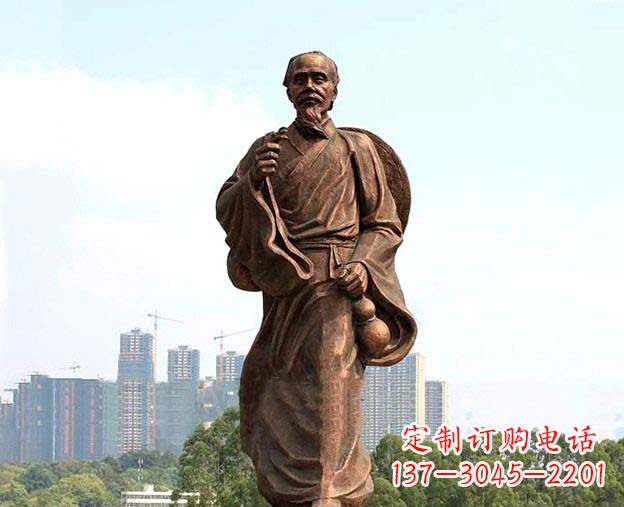 内江中华古代名医华佗铜雕像