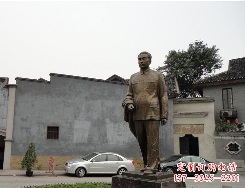 内江周恩来广场伟人铜雕