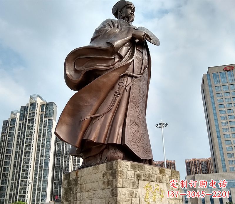内江诸葛亮人物铜雕