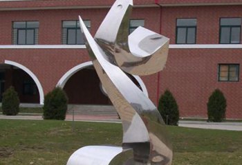 内江校园不锈钢海浪抽象雕塑