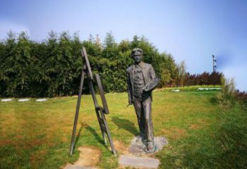 内江徐悲鸿城市雕塑公园铜雕像