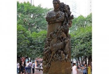 内江徐悲鸿铜雕