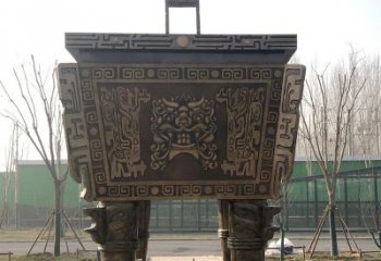 内江园林广场大型铜方鼎铸铜司母戊鼎景观雕塑