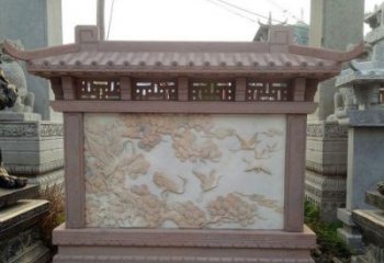 内江园林景观松鹤石浮雕影壁
