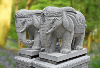 内江招财纳福石雕大象