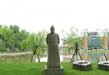 内江中国古代杰出的法医学家石雕宋慈雕塑像