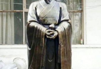 内江中国古代名医扁鹊铸铜雕像半身像