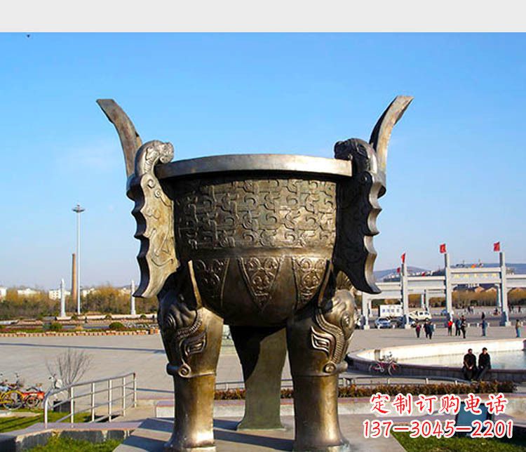 内江铸铜广场圆形景观香炉